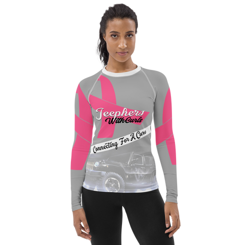 Jeephers With Curls Breast Cancer Awareness Rash Guard